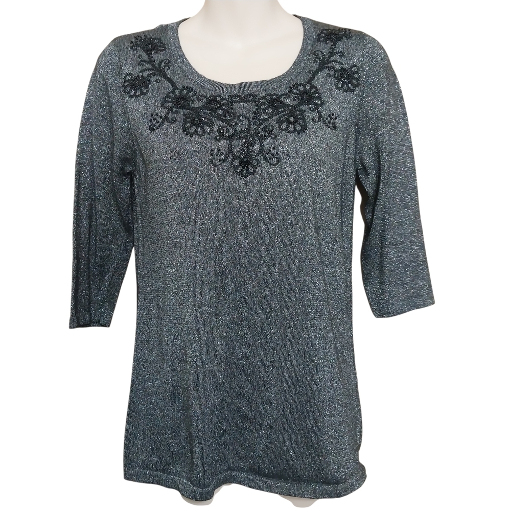🔵BOGO FREE🔵Anna Rose Top Sparkly w Beads Sz S